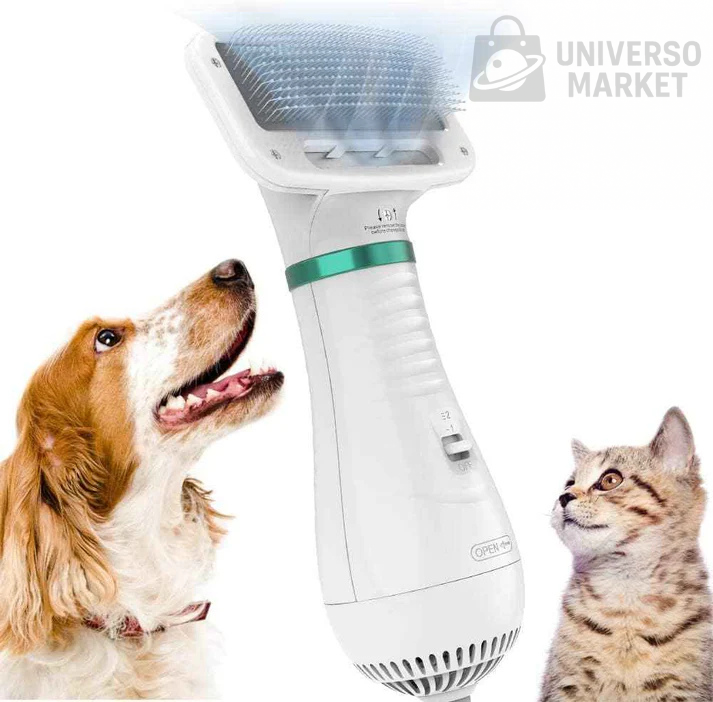 Secador Cepillo Pelo Mascotas 2en1
