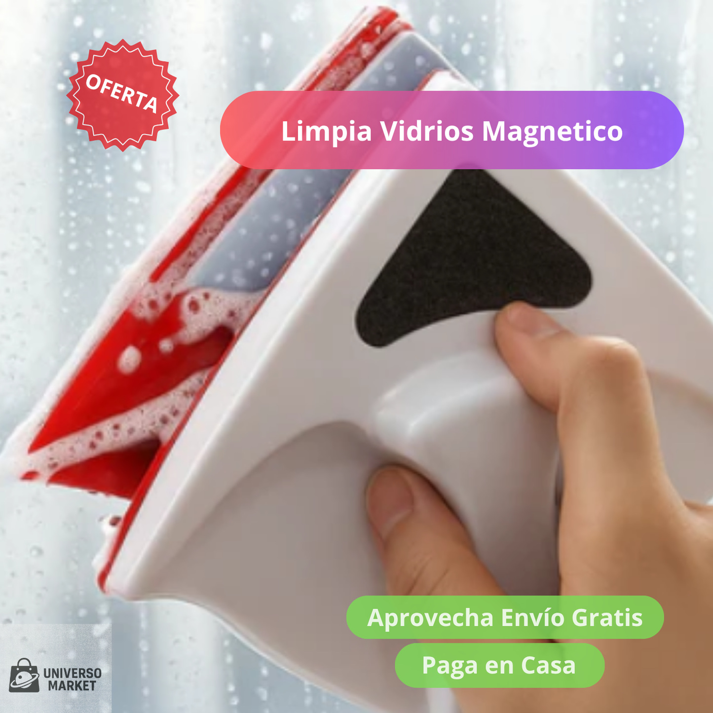 Limpia Vidrio Magnetico