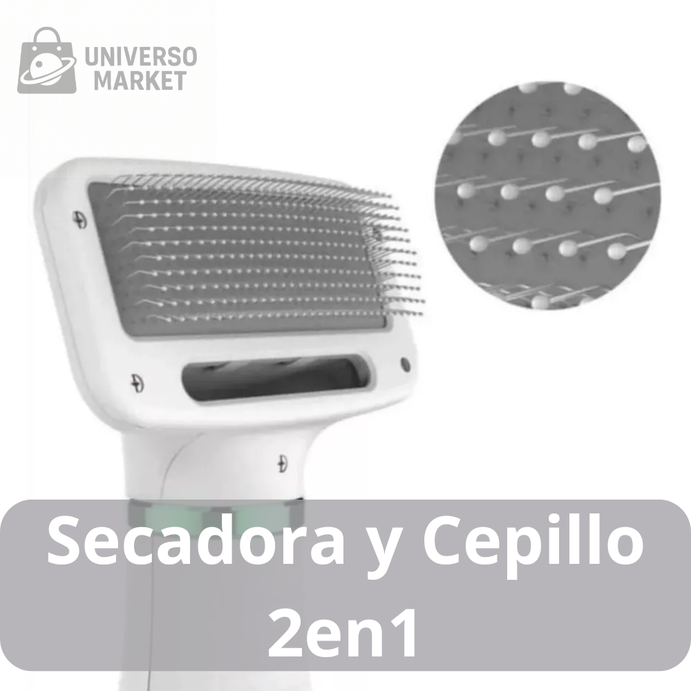 Secador Cepillo Pelo Mascotas 2en1