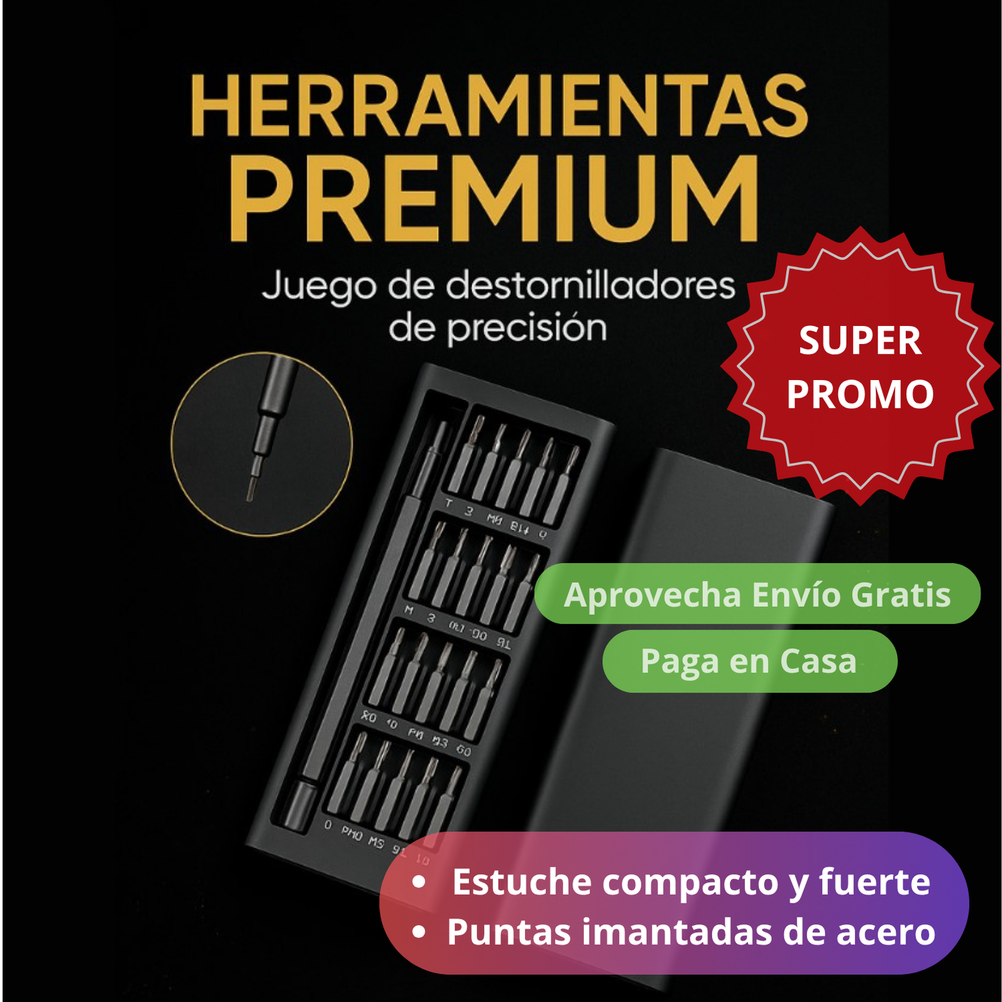 Juego destornilladores - Kit MasterFix Pro 24PCS 🪛🧰