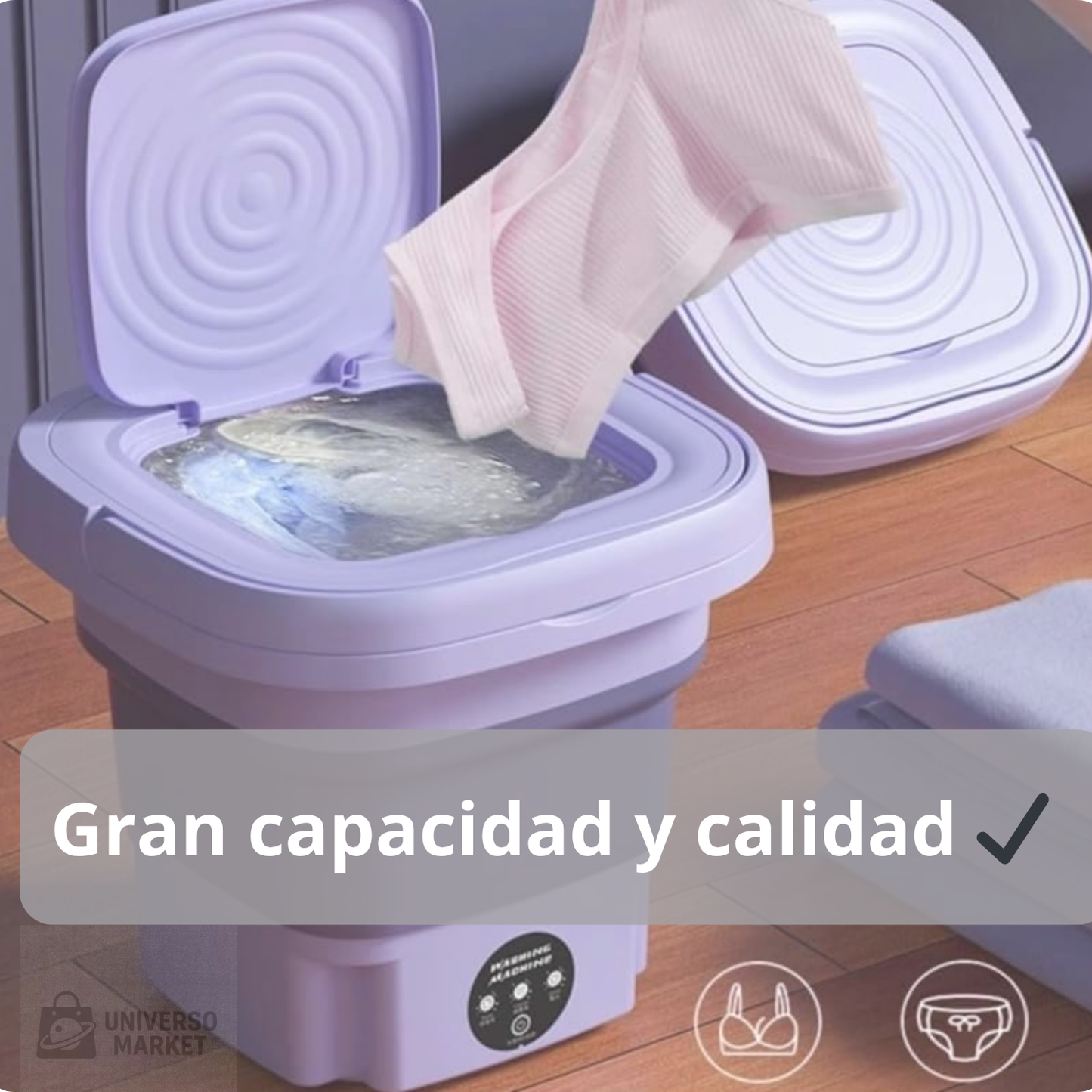 Mini Lavadora Portatil Plegable