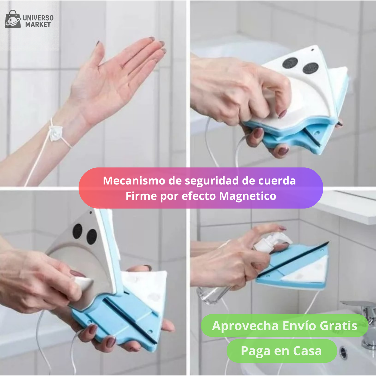 Limpia Vidrio Magnetico